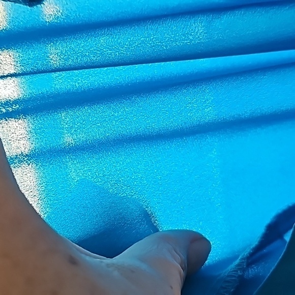 Elle Turquoise Sleeveless Blouse with Ruffles and Pleated Front - Picture 10 of 15